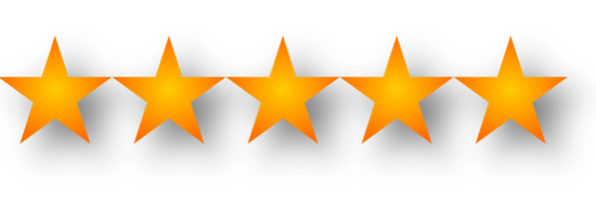 5 gold stars rating