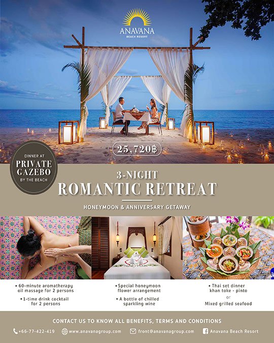 Koh Samui, Thailand Special Offer, Gazebo Honeymoon Promotion at Anavana Beach Resort