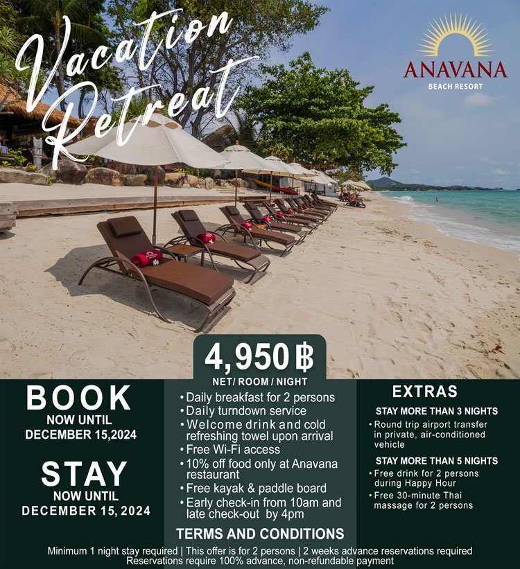 Koh Samui, Thailand Special Offer, October Hunter's Moon Promotion at Anavana Beach Resort