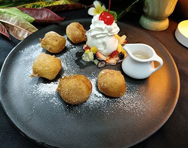 sweet bannana fritter dessert