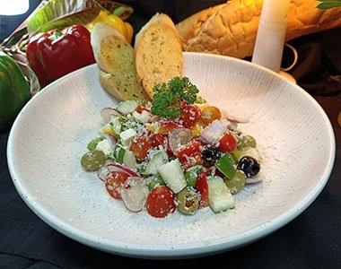 delicious Greek salad with Feta cheese