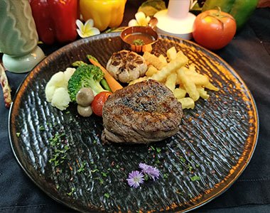 Australian beef tenderloin dinner plate